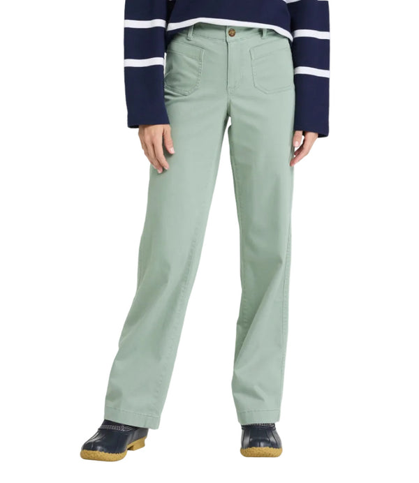 L.L.Bean 527355 Women's Mid Rise Wide Leg Patch Pocket Pant