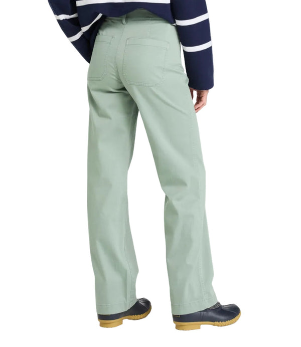 L.L.Bean 527355 Women's Mid Rise Wide Leg Patch Pocket Pant