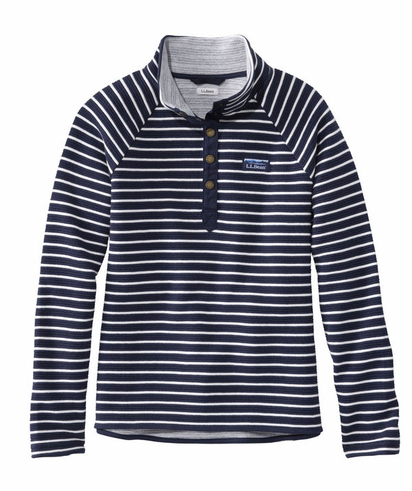 L.L.Bean 528034 Women's Lakewashed Stripe Quarter Snap