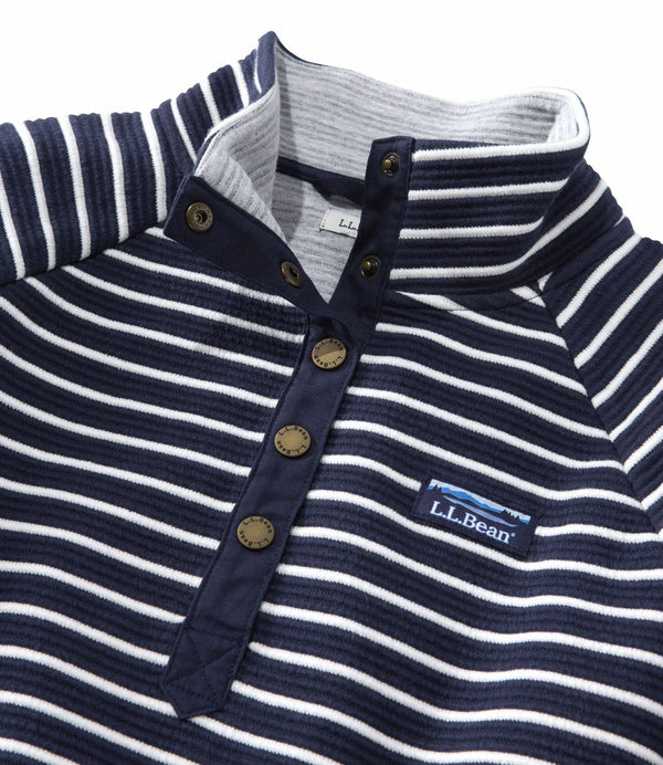 L.L.Bean 528034 Women's Lakewashed Stripe Quarter Snap