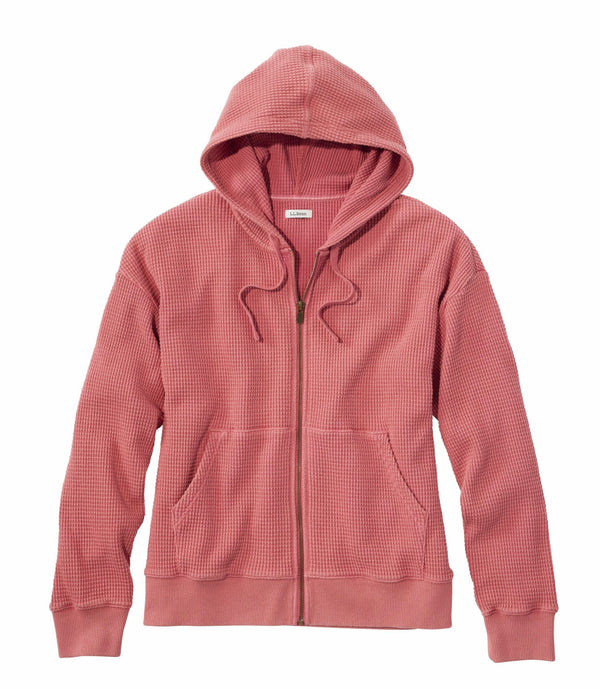L.L.Bean 528332 Women's Sunwashed Waffle Full Zip Hoodie