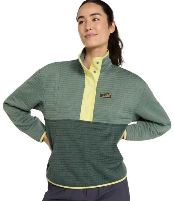L.L.Bean 528904 Women's Airlight Grid Color Block Pullover