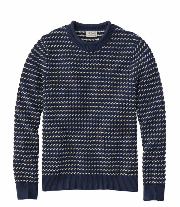 L.L.Bean 528967 Men's Waffle Birdseye Crew Sweater