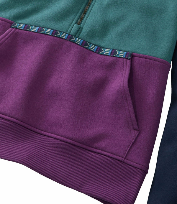 L.L.Bean 529059 Women's Mountain Classic Color Block Half Zip Sweatshirt