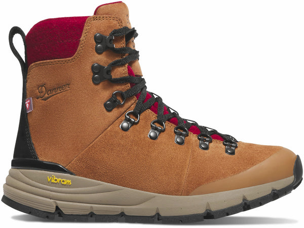 Danner 67350 Women's Arctic 600 Side Zip - Brown/Red