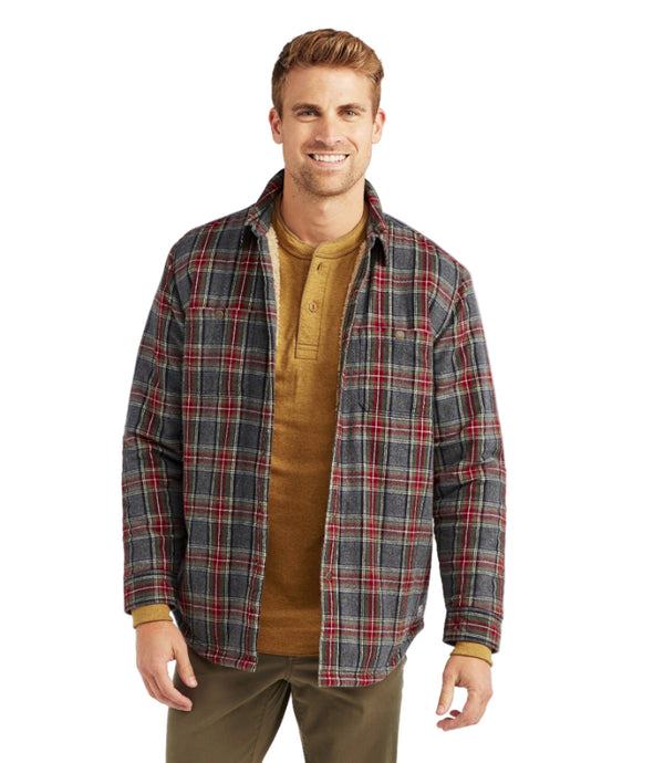 L.L.Bean 505647 Men's Sherpa Lined Scotch Plaid Shirt