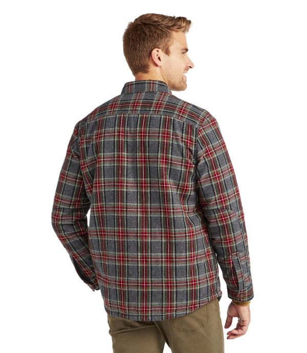 L.L.Bean 505647 Men's Sherpa Lined Scotch Plaid Shirt