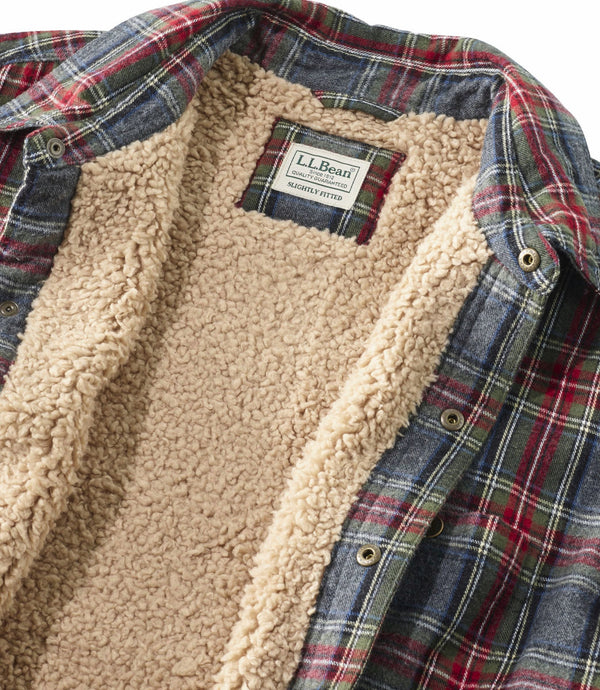 L.L.Bean 505647 Men's Sherpa Lined Scotch Plaid Shirt