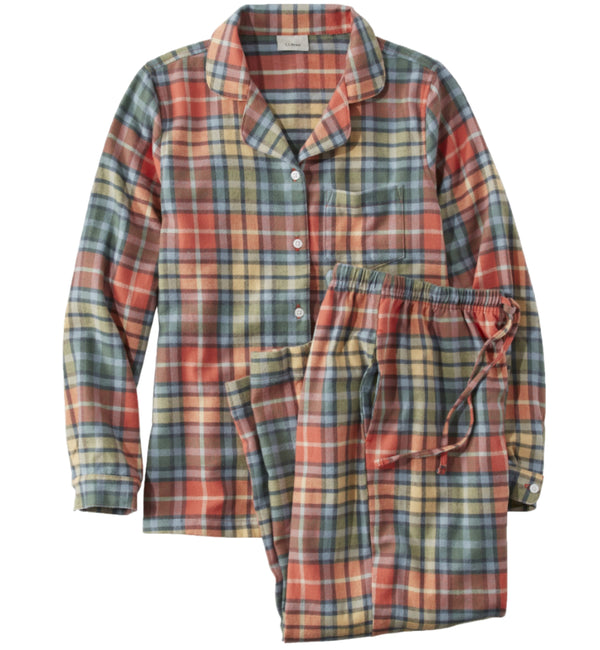 L.L.Bean 502584 Women's Scotch Plaid Flannel Pajamas