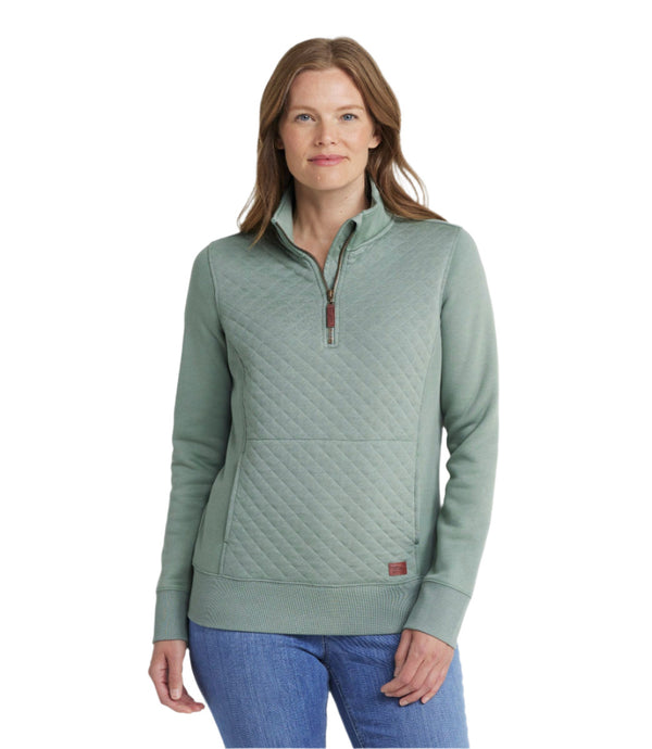 L.L.Bean 502745 Women's Quilted Quarter Zip Pullover