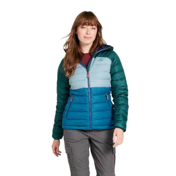 L.L.Bean 515706 Women's Bean's Colorblock Down Hooded Jacket