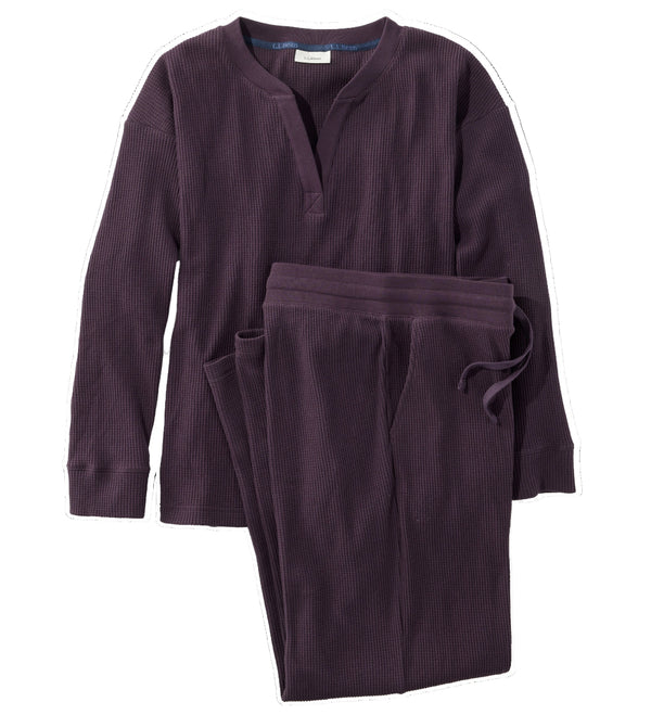L.L.Bean 523255 Women's Lounge Waffle Set