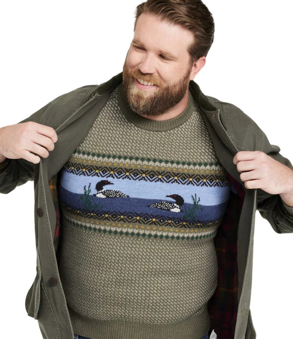 L.L.Bean 529450 Men's Merino Pattern Sweater-Tall