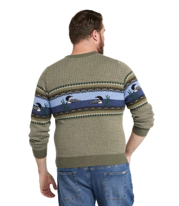 L.L.Bean 529450 Men's Merino Pattern Sweater-Tall