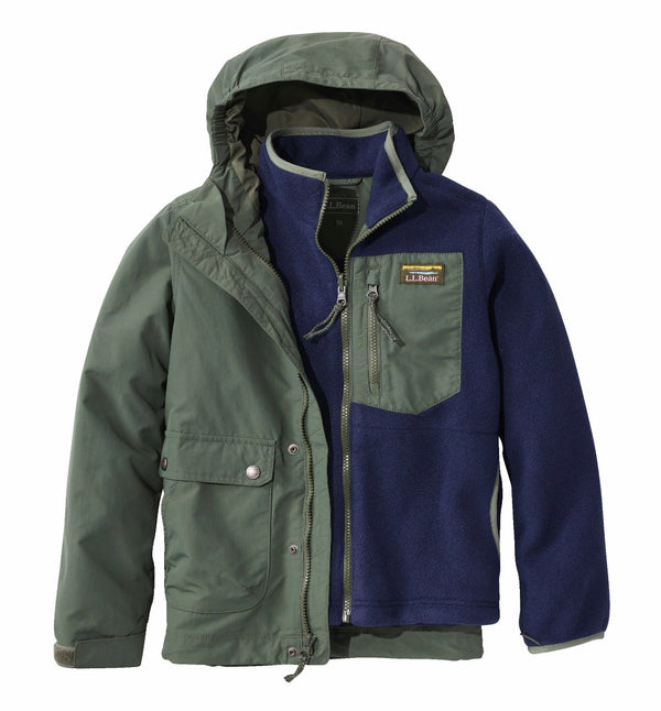 L.L.Bean 528024 Kids' Mountain Classic 3-in-1 Fleece Jacket