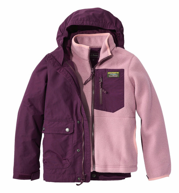 L.L.Bean 528024 Kids' Mountain Classic 3-in-1 Fleece Jacket