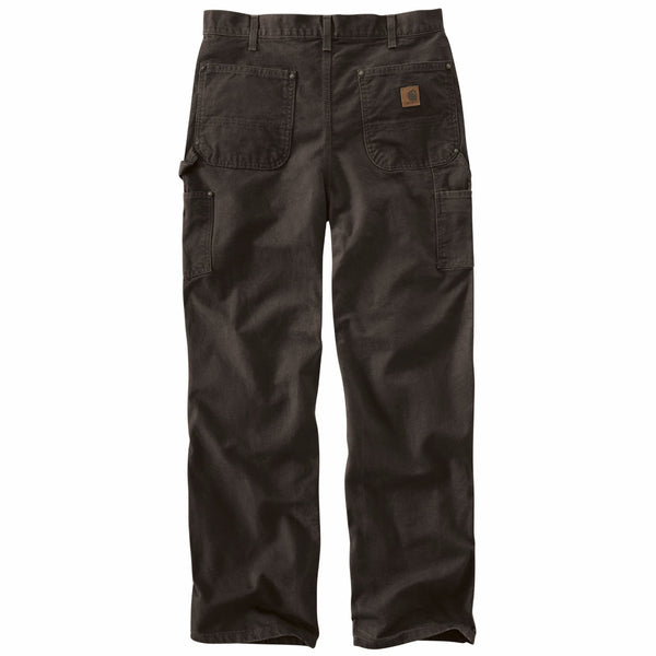 Carhartt B136-DKB Men's Loose Straight Washed Duck Double-Front Dungaree - Dark Brown