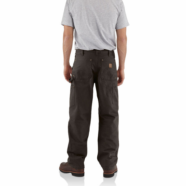 Carhartt B136-DKB Men's Loose Straight Washed Duck Double-Front Dungaree - Dark Brown