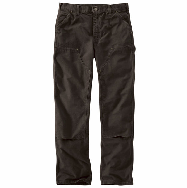 Carhartt B136-DKB Men's Loose Straight Washed Duck Double-Front Dungaree - Dark Brown