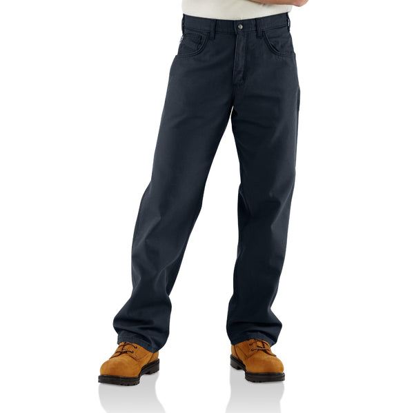 Carhartt FRB159-DNY Men's FR Loose Straight Canvas Pant - Dark Navy
