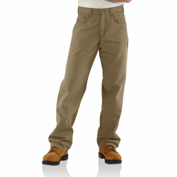 Carhartt FRB159-GKH Men's FR Loose Straight Canvas Pant - Golden Khaki