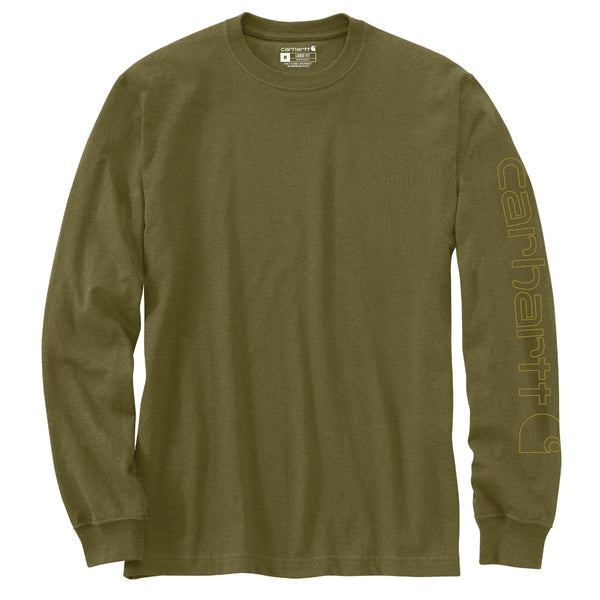 Carhartt K231-SNSLF25 Men's Loose Fit Heavyweight LS Logo Sleeve Graphic T-Shirt - Seasonal Colors
