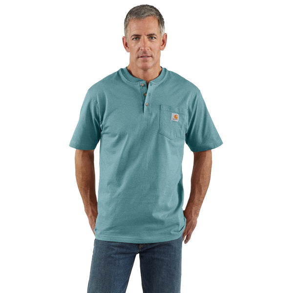 Carhartt K84 Men's Loose Fit Heavyweight SS Pocket Henley T-Shirt