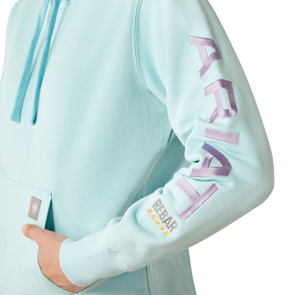 Ariat 10055110 Women's Rebar Graphic Hood - Aquatic/Pastel Lilac