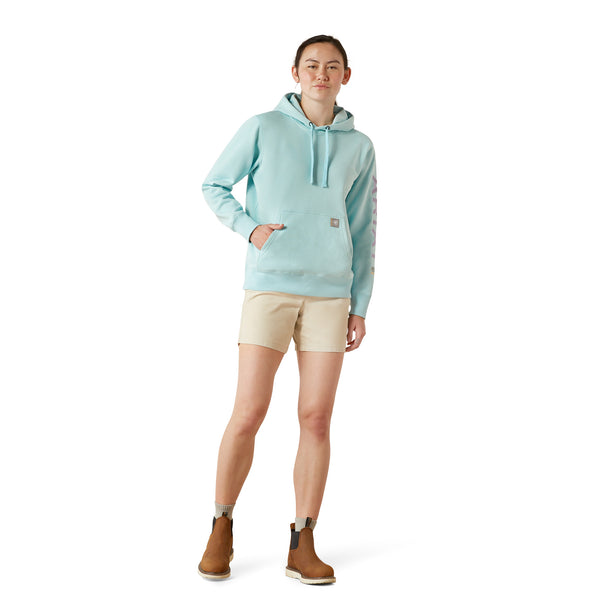 Ariat 10055110 Women's Rebar Graphic Hood - Aquatic/Pastel Lilac