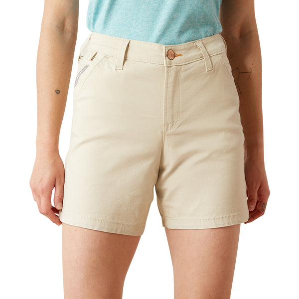 Ariat 10058833 Women's Rebar PR Made Tough 6 Inch Short - Moonbeam