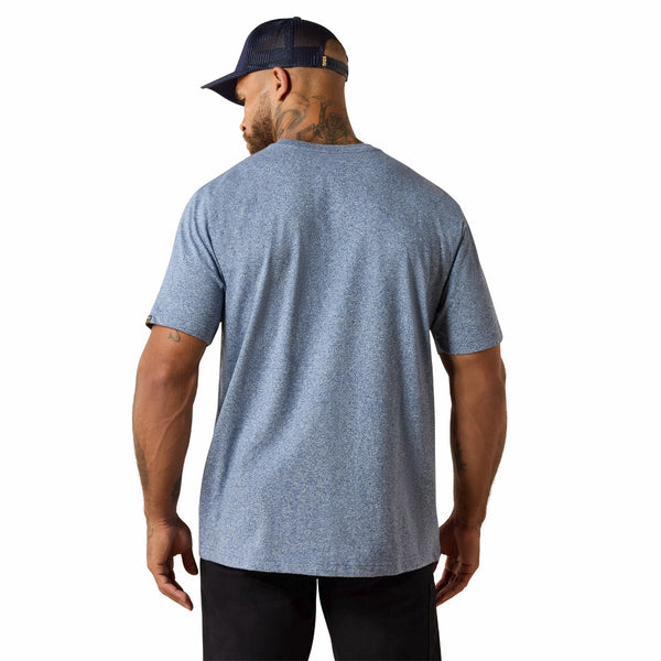 Ariat 10071273 Men's Rebar Cotton Strong Standard T-Shirt - Baleen Blue Heather