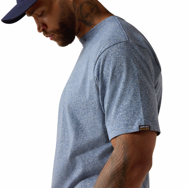 Ariat 10071273 Men's Rebar Cotton Strong Standard T-Shirt - Baleen Blue Heather