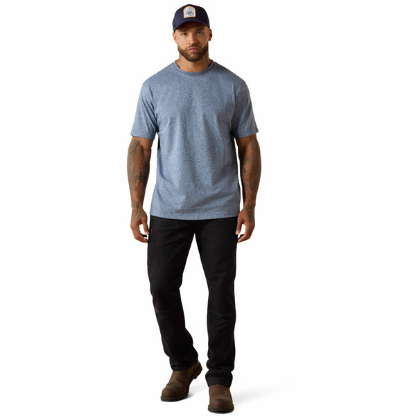 Ariat 10071273 Men's Rebar Cotton Strong Standard T-Shirt - Baleen Blue Heather