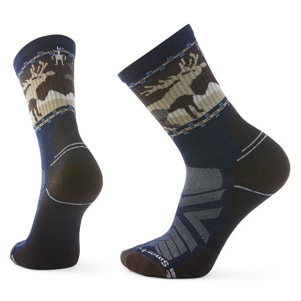 Smartwool SW002686 Men's Hike Light Cushion Mountain Moose Crew Socks