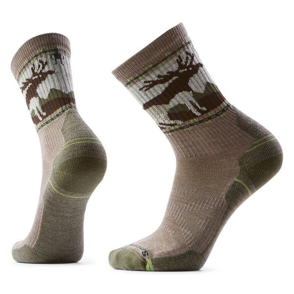 Smartwool SW002686 Men's Hike Light Cushion Mountain Moose Crew Socks