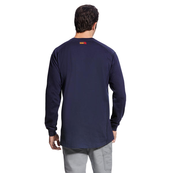 Ariat 10022327 Men's FR Air Crew LS T-Shirt Navy