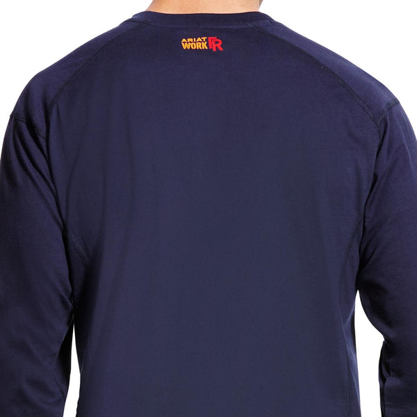 Ariat 10022327 Men's FR Air Crew LS T-Shirt Navy