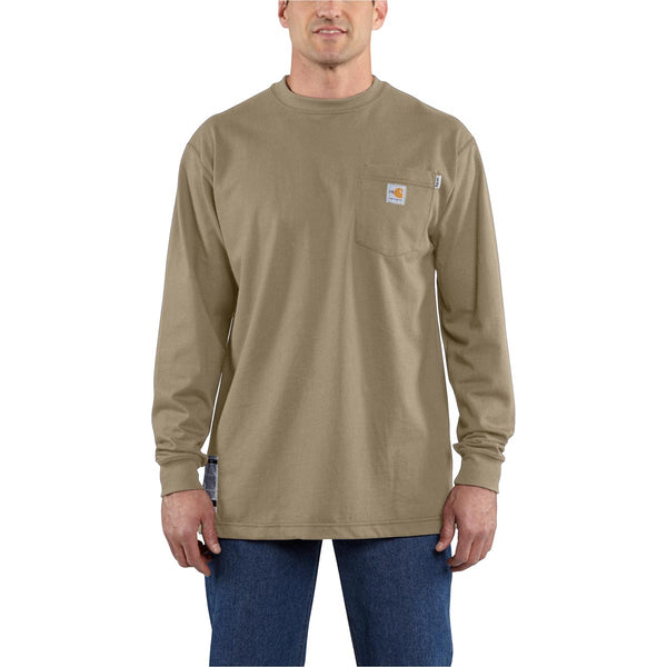 Carhartt 100235 Men's Flame-Resistant Force Cotton Long-Sleeve T-Shirt