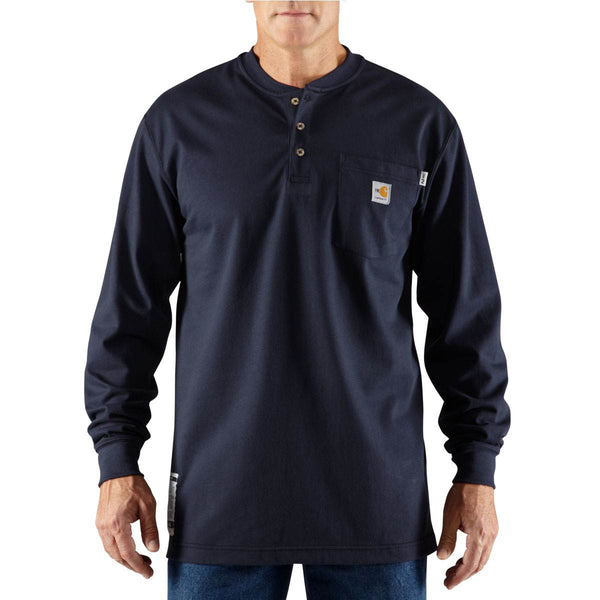 Carhartt 100237 Men's Flame-Resistant Force Cotton Long Sleeve Henley