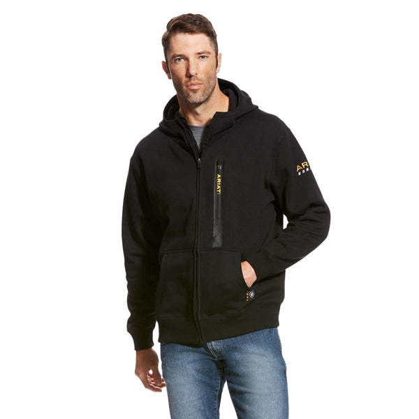 Ariat 10023937 Men's Rebar Workman Full Zip Hoodie - Black