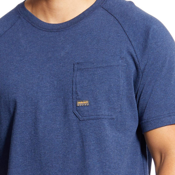 Ariat 10025378 Men's Rebar Cotton Strong SS T-Shirt-Navy