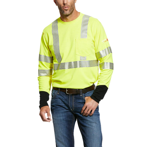 Ariat 10025432 Men's FR Hi-Vis LS T-Shirt