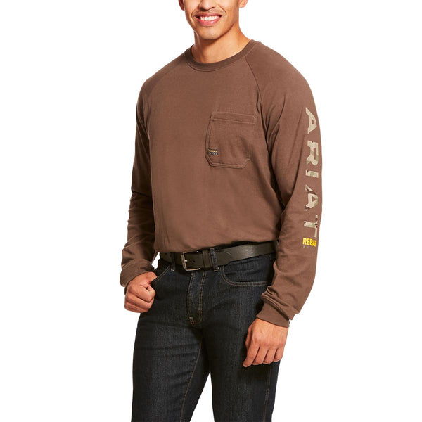 Ariat 10027904 Men's Rebar Cotton Strong Graphic T-Shirt-Moss