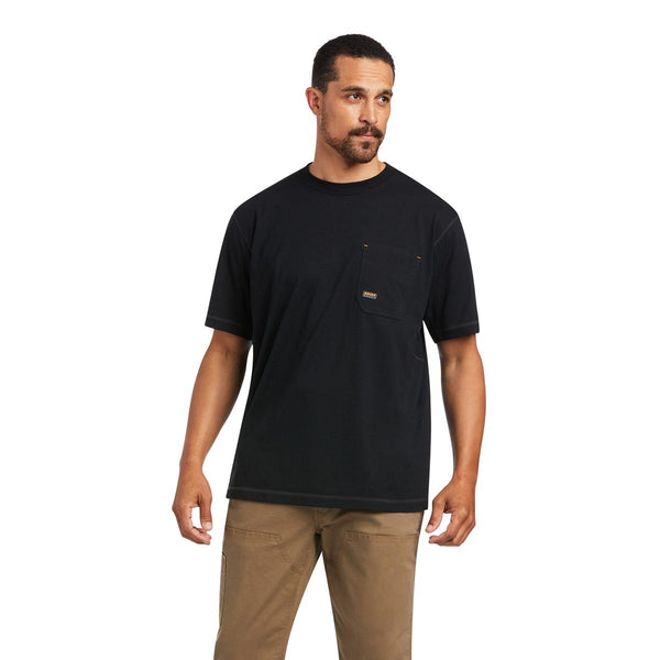 Ariat 10039176 Men's Rebar Workman Reflective Flag SS T-Shirt-Black