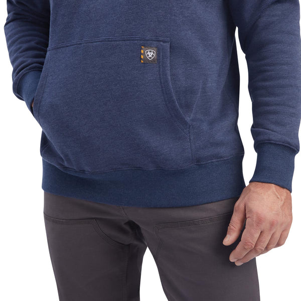 Ariat 10041412 Men's Rebar Workman Quarter Zip Hoodie-Navy Heather