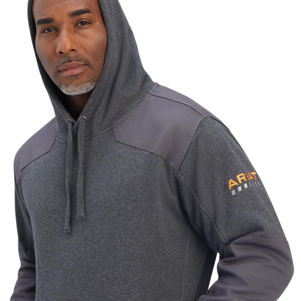 Ariat 10041499 Men's Rebar Workman DuraCanvas Hoodie - Charcoal Heather