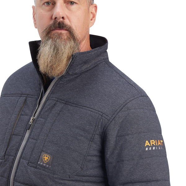 Ariat 10041581 Men's Rebar Valiant Stretch Canvas Insulated Jacket - Charcoal Heather