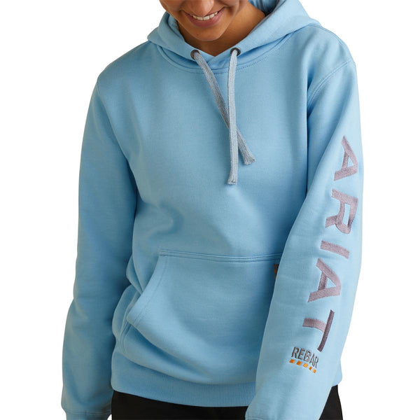 Ariat 10043365 Women's Rebar Graphic Hoodie-Blue