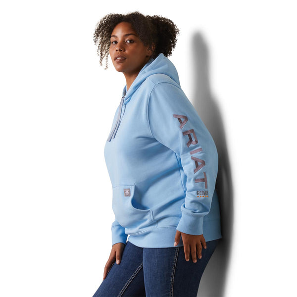 Ariat 10043365 Women's Rebar Graphic Hoodie-Blue