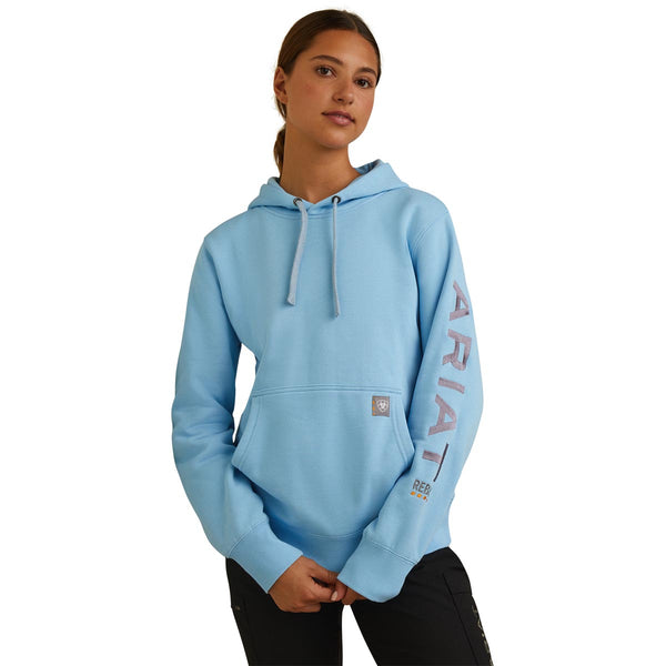 Ariat 10043365 Women's Rebar Graphic Hoodie-Blue